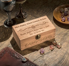 Critit Etched Dice Box Rectangle Assorted Styles | Odin's Place