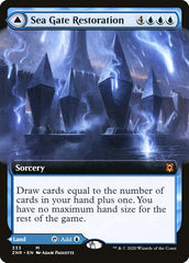 Sea Gate Restoration // Sea Gate, Reborn (Extended Art) [Zendikar Rising] | Odin's Place