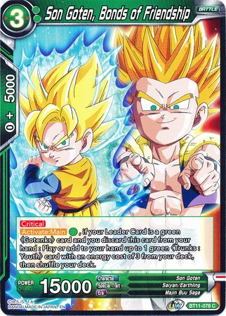 Son Goten, Bonds of Friendship (BT11-078) [Vermilion Bloodline] | Odin's Place