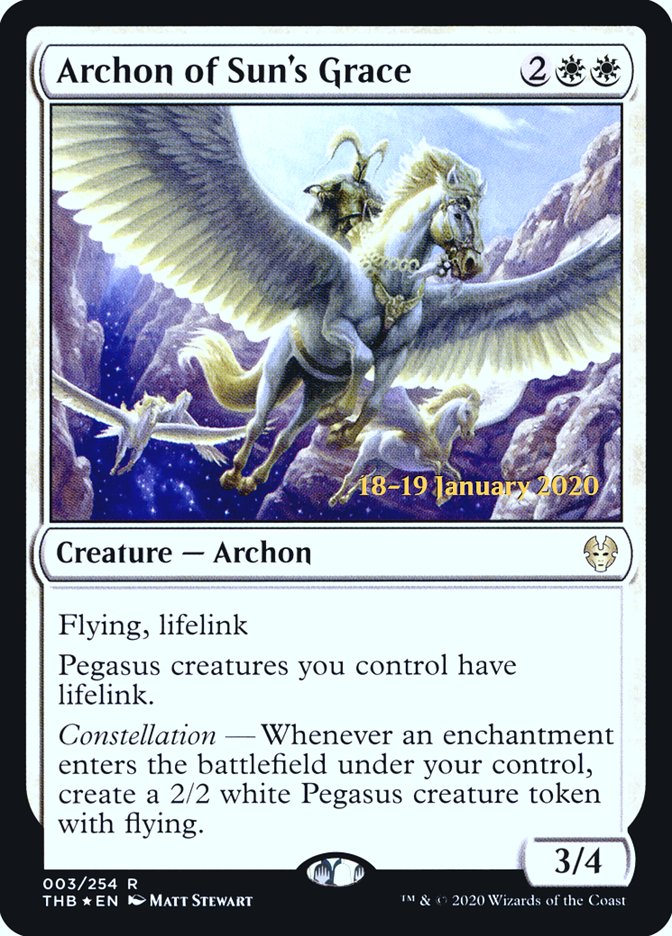 Archon of Sun's Grace [Theros Beyond Death Prerelease Promos] | Odin's Place