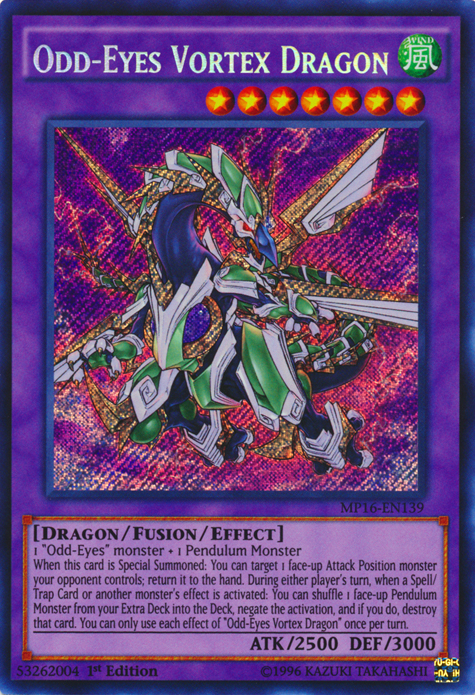Odd-Eyes Vortex Dragon [MP16-EN139] Secret Rare | Odin's Place