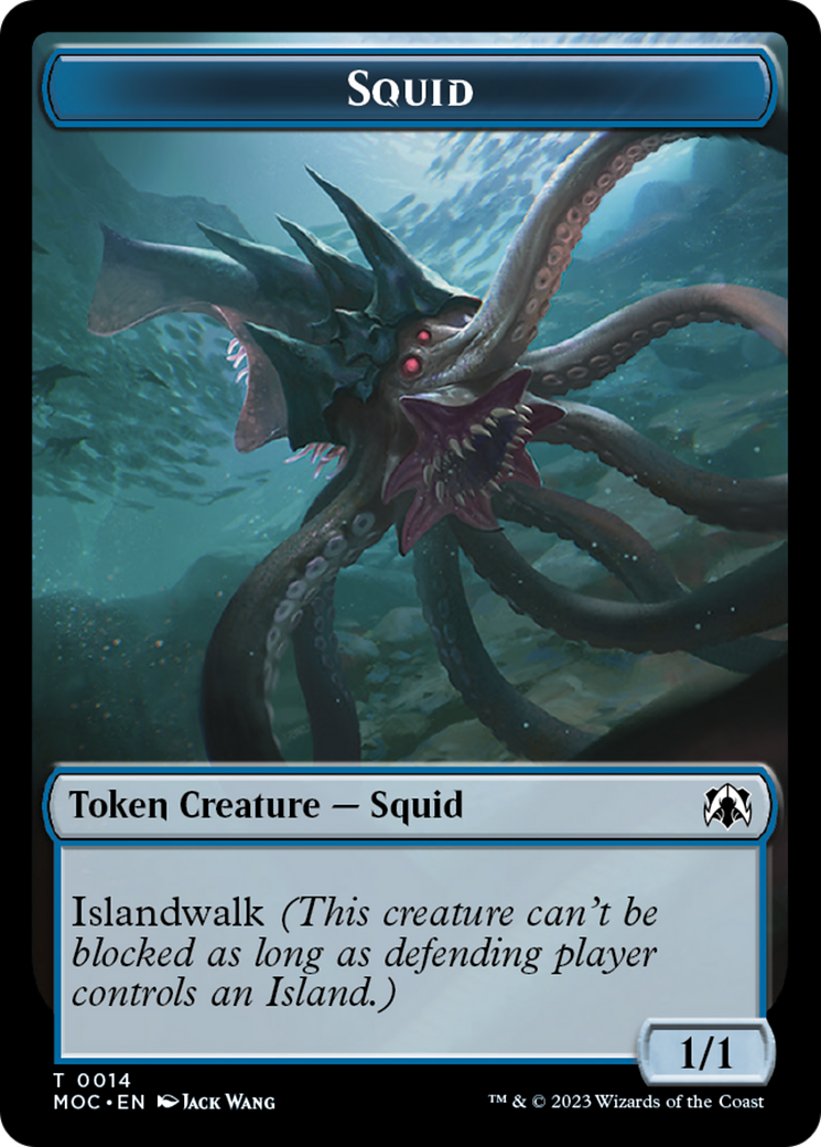 Squid // Human (26) Double-Sided Token [March of the Machine Commander Tokens] | Odin's Place