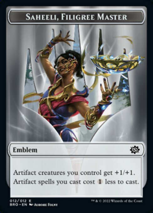 Powerstone // Saheeli, Filigree Master Emblem Double-Sided Token [The Brothers' War Tokens] | Odin's Place