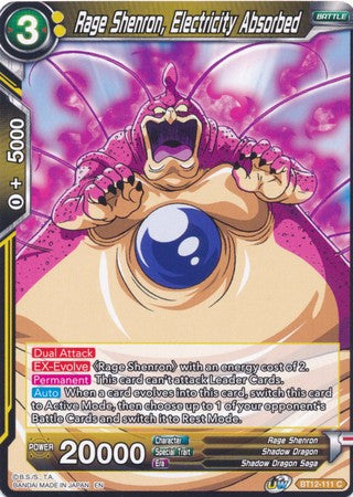 Rage Shenron, Electricity Absorbed (BT12-111) [Vicious Rejuvenation] | Odin's Place