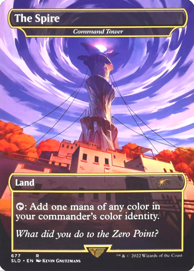 Command Tower - The Spire (Borderless) [Secret Lair Drop Promos] | Odin's Place