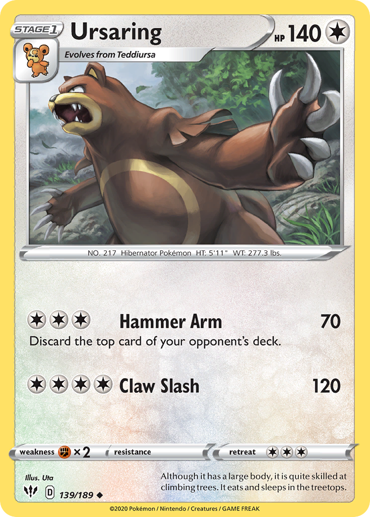 Ursaring (139/189) [Sword & Shield: Darkness Ablaze] | Odin's Place