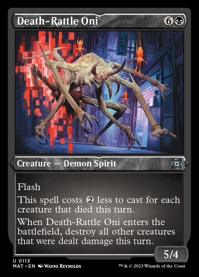 Death-Rattle Oni (Foil Etched) [March of the Machine: The Aftermath] | Odin's Place