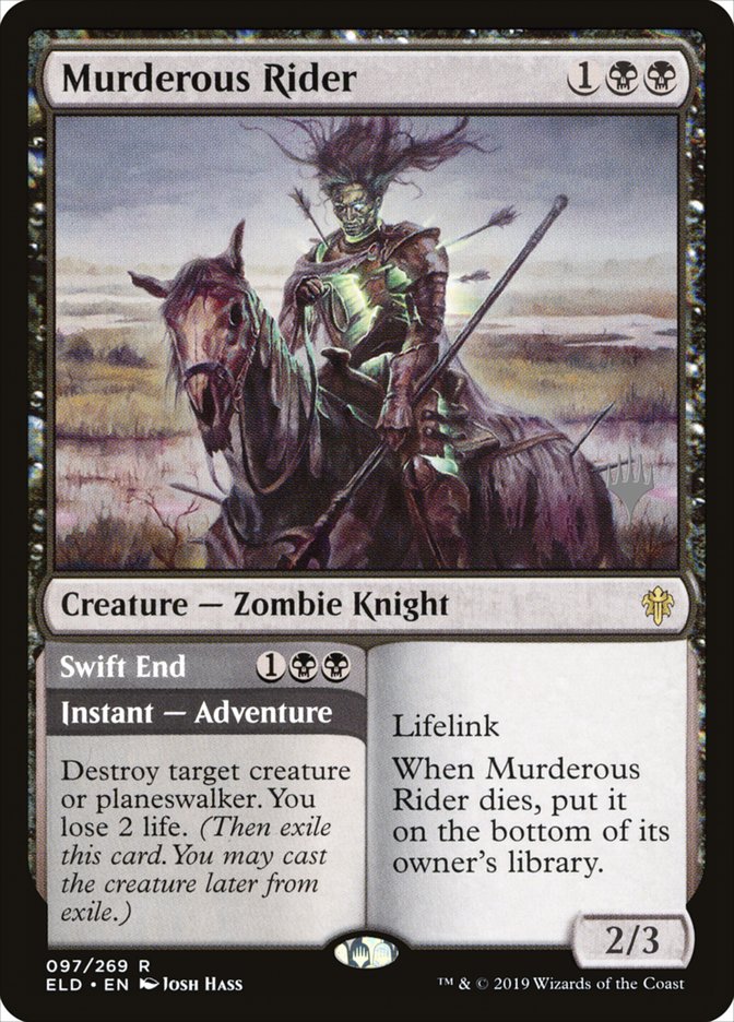 Murderous Rider // Swift End (Promo Pack) [Throne of Eldraine Promos] | Odin's Place