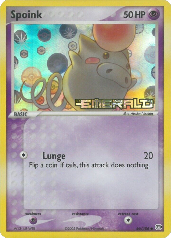 Spoink (66/106) (Stamped) [EX: Emerald] | Odin's Place