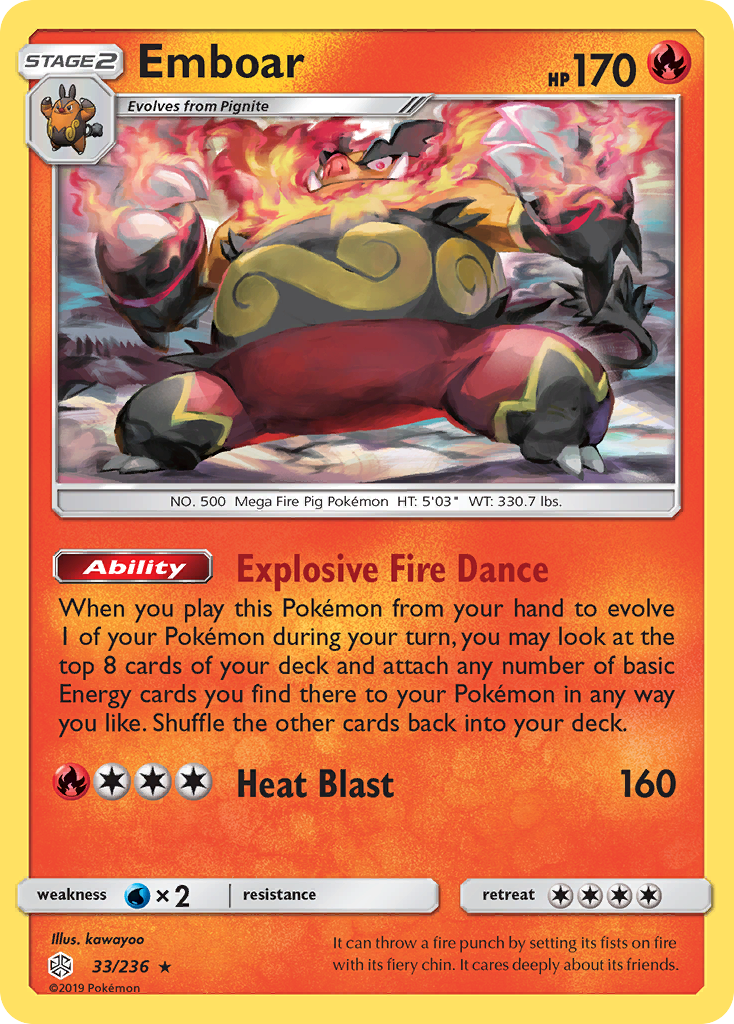 Emboar (33/236) [Sun & Moon: Cosmic Eclipse] | Odin's Place