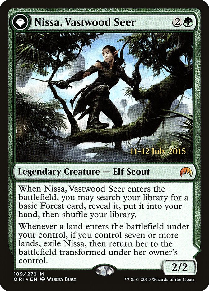 Nissa, Vastwood Seer // Nissa, Sage Animist [Magic Origins Prerelease Promos] | Odin's Place