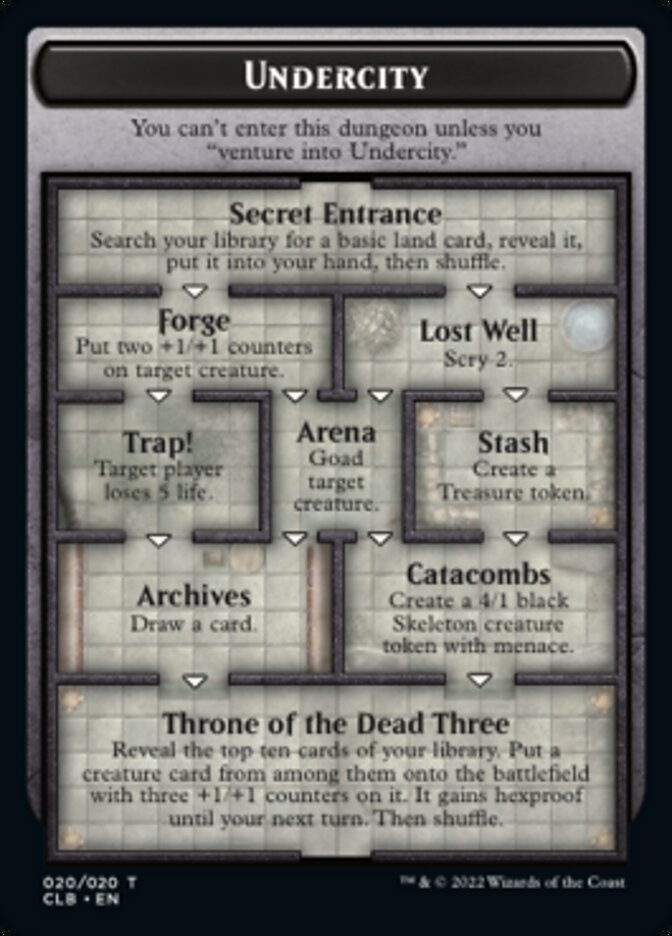 The Initiative // Undercity Double-Sided Token [Commander Legends: Battle for Baldur's Gate Tokens] | Odin's Place