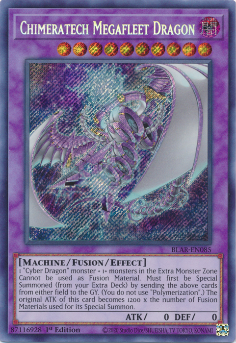 Chimeratech Megafleet Dragon [BLAR-EN085] Secret Rare | Odin's Place