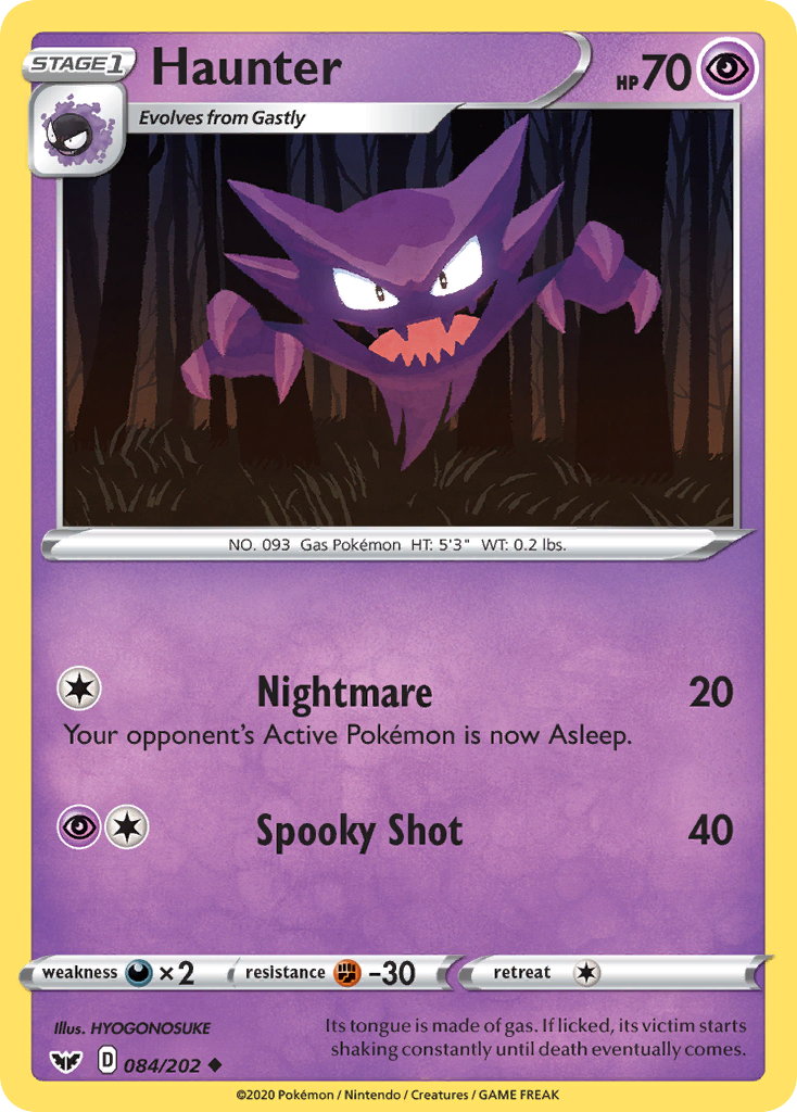 Haunter (084/202) [Sword & Shield: Base Set] | Odin's Place
