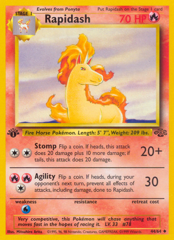 Rapidash (44/64) [Jungle 1st Edition] | Odin's Place