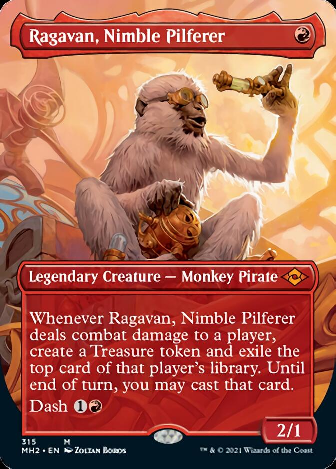 Ragavan, Nimble Pilferer (Borderless Alternate Art) [Modern Horizons 2] | Odin's Place