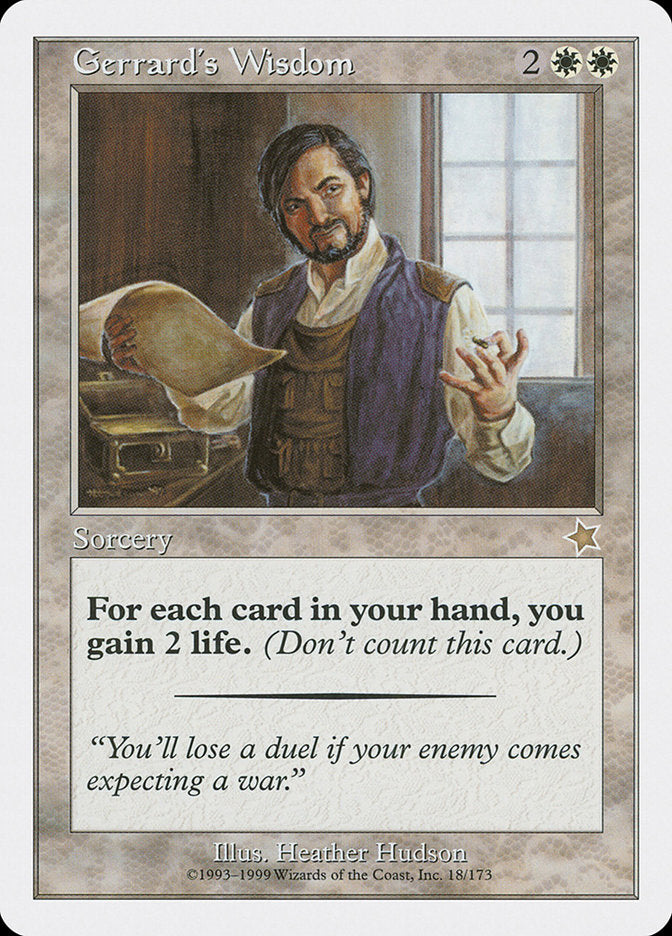 Gerrard's Wisdom (18) [Starter 1999] | Odin's Place