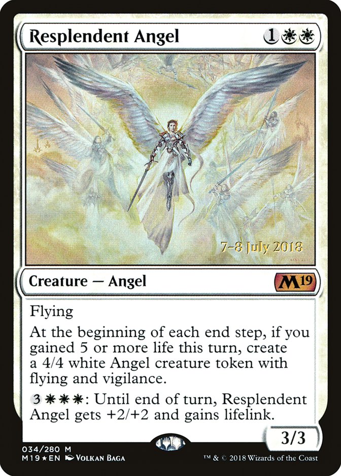 Resplendent Angel (34) [Core Set 2019 Prerelease Promos] | Odin's Place