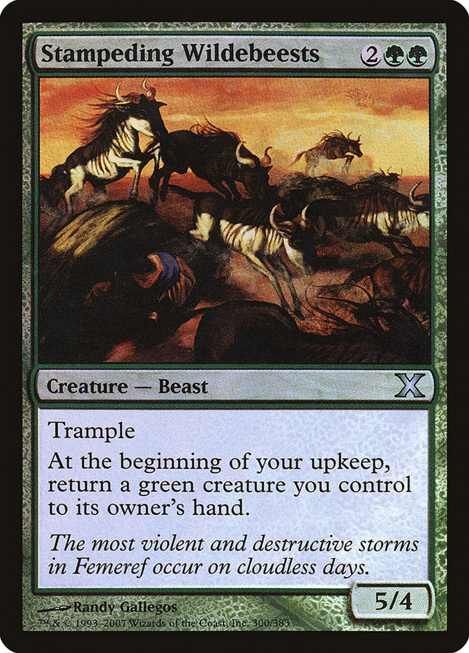 Stampeding Wildebeests (Premium Foil) [Tenth Edition] | Odin's Place