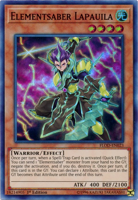 Elementsaber Lapauila [FLOD-EN023] Super Rare | Odin's Place
