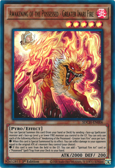 Awakening of the Possessed - Greater Inari Fire [SDCH-EN006] Ultra Rare | Odin's Place