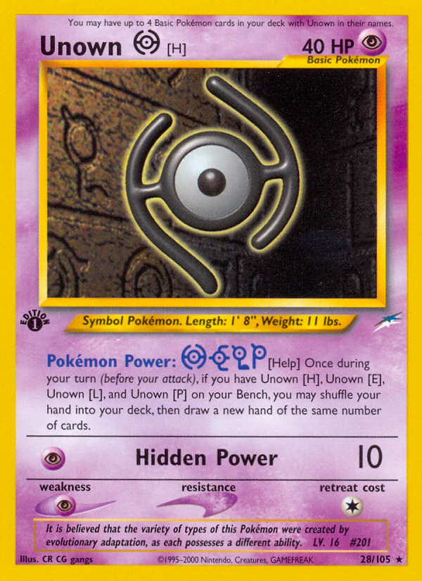 Unown [H] (28/105) [Neo Destiny 1st Edition] | Odin's Place