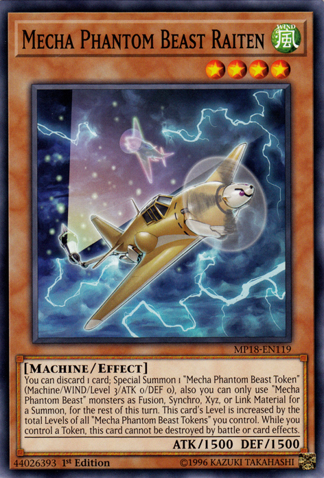Mecha Phantom Beast Raiten [MP18-EN119] Common | Odin's Place