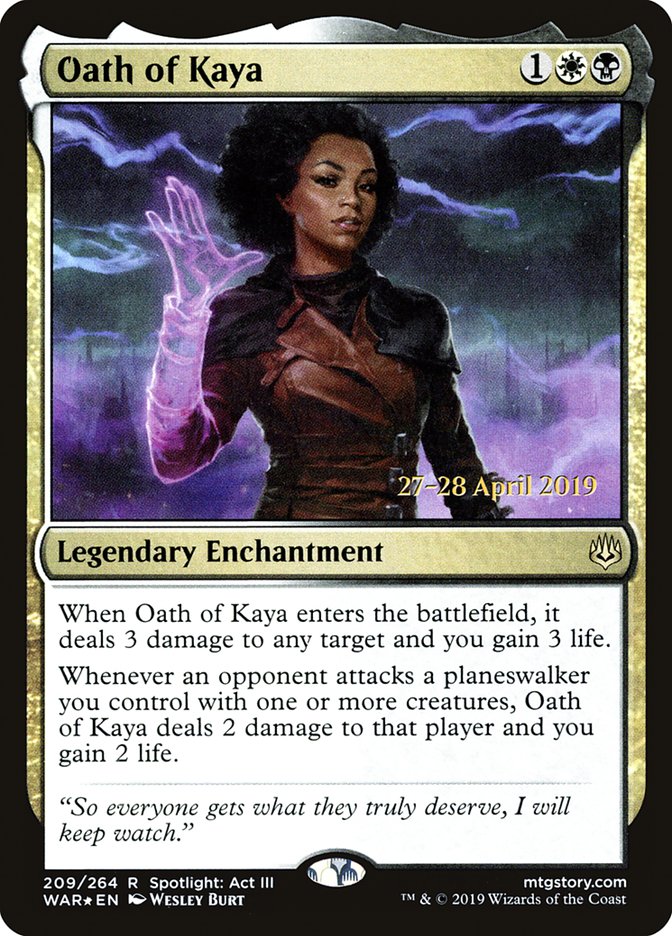 Oath of Kaya (209) [War of the Spark Prerelease Promos] | Odin's Place