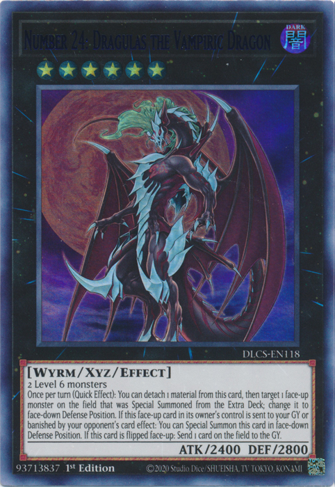 Number 24: Dragulas the Vampiric Dragon (Blue) [DLCS-EN118] Ultra Rare | Odin's Place