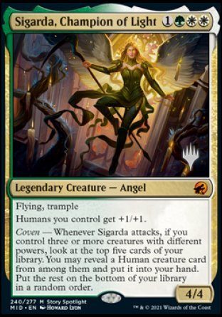 Sigarda, Champion of Light (Promo Pack) [Innistrad: Midnight Hunt Promos] | Odin's Place