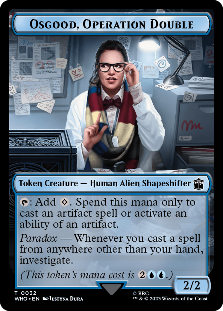 Soldier // Osgood, Operation Double Double-Sided Token (Surge Foil) [Doctor Who Tokens] | Odin's Place