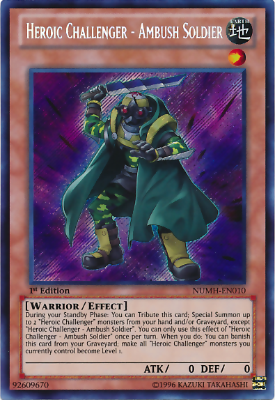 Heroic Challenger - Ambush Soldier [NUMH-EN010] Secret Rare | Odin's Place