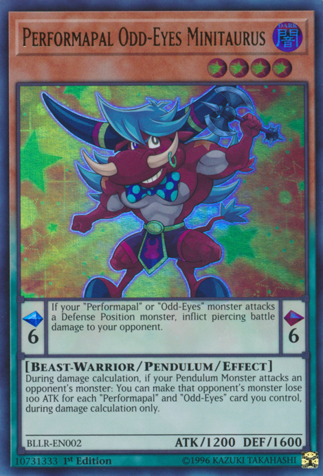 Performapal Odd-Eyes Minitaurus [BLLR-EN002] Ultra Rare | Odin's Place