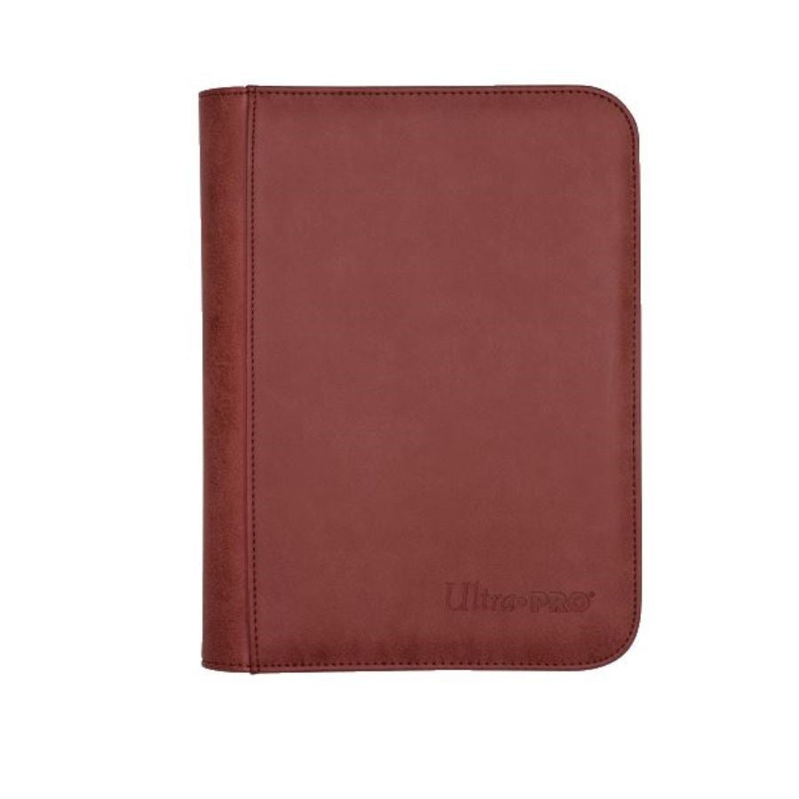 Ultra Pro Suede Collection 4 Pocket Zippered Pro-Binder - Ruby | Odin's Place