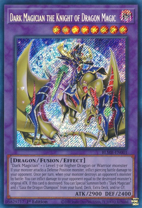 Dark Magician the Knight of Dragon Magic [BLMR-EN001] Secret Rare | Odin's Place