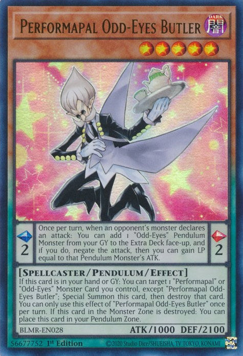 Performapal Odd-Eyes Butler [BLMR-EN028] Ultra Rare | Odin's Place