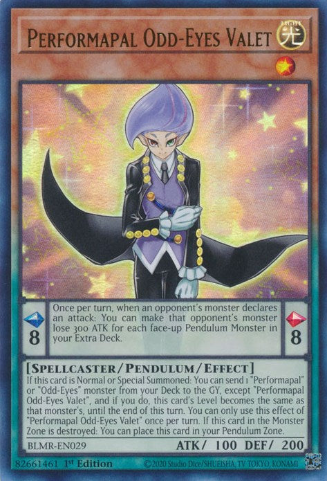 Performapal Odd-Eyes Valet [BLMR-EN029] Ultra Rare | Odin's Place