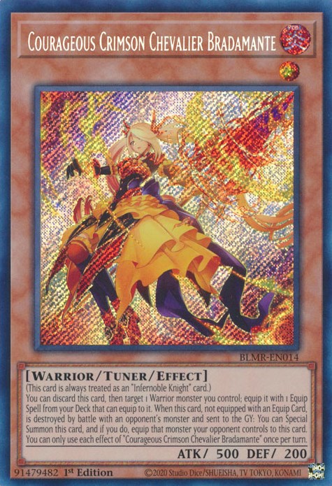 Courageous Crimson Chevalier Bradamante [BLMR-EN014] Secret Rare | Odin's Place