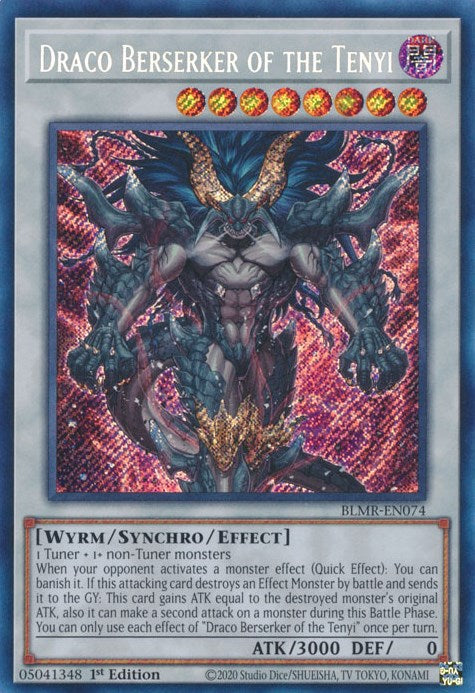 Draco Berserker of the Tenyi [BLMR-EN074] Secret Rare | Odin's Place