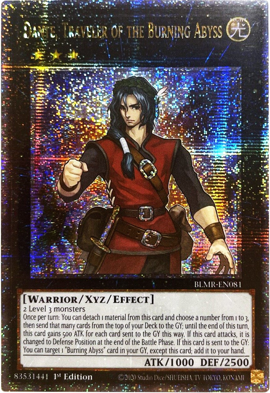 Dante, Traveler of the Burning Abyss [BLMR-EN081] Quarter Century Secret Rare | Odin's Place