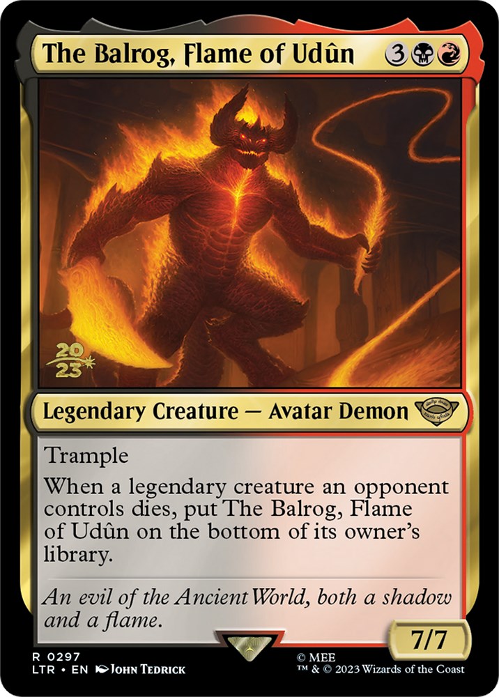 The Balrog, Flame of Udun [The Lord of the Rings: Tales of Middle-Earth Prerelease Promos] | Odin's Place