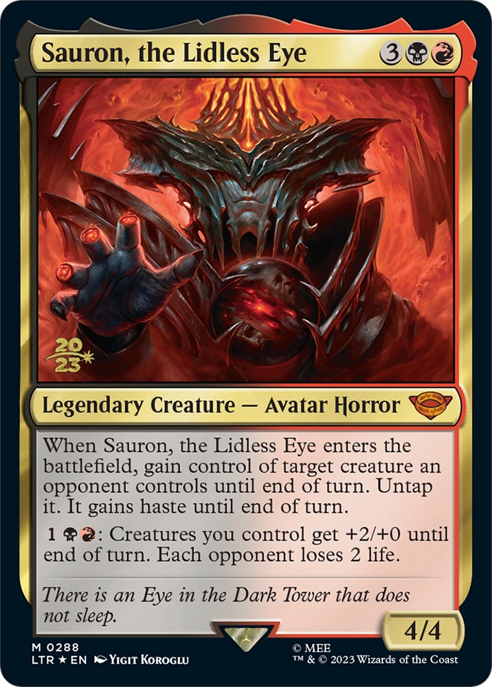 Sauron, the Lidless Eye [The Lord of the Rings: Tales of Middle-Earth Prerelease Promos] | Odin's Place