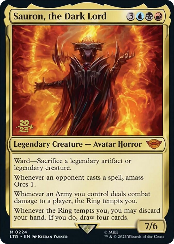 Sauron, the Dark Lord [The Lord of the Rings: Tales of Middle-Earth Prerelease Promos] | Odin's Place