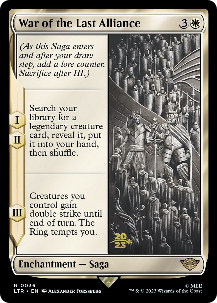 War of the Last Alliance [The Lord of the Rings: Tales of Middle-Earth Prerelease Promos] | Odin's Place