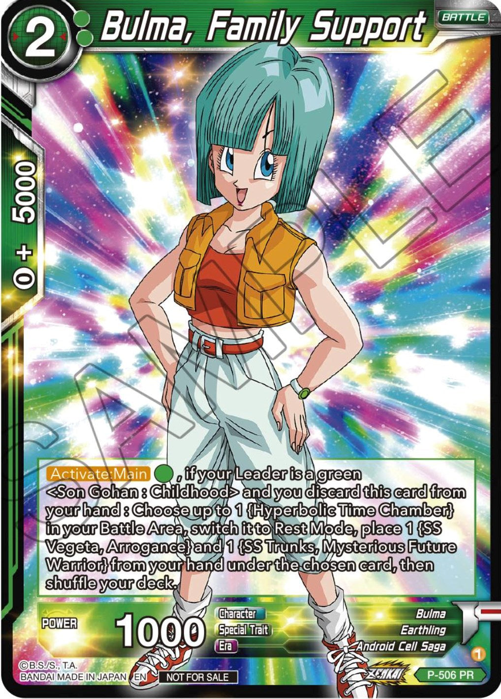Bulma, Family Support (Zenkai Series Tournament Pack Vol.4) (P-506) [Tournament Promotion Cards] | Odin's Place