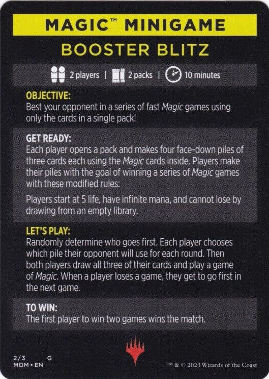 Booster Blitz (Magic Minigame) [March of the Machine Minigame] | Odin's Place