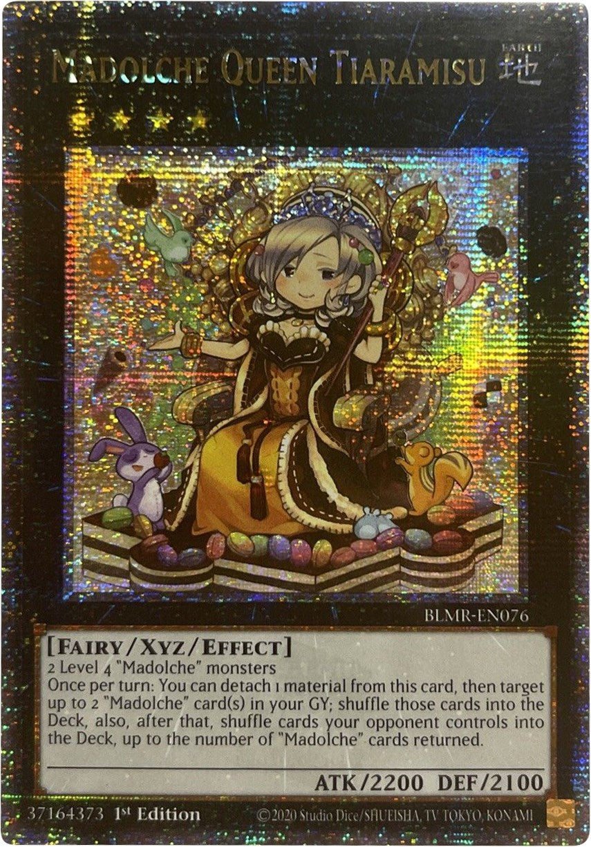 Madolche Queen Tiaramisu [BLMR-EN076] Quarter Century Secret Rare | Odin's Place