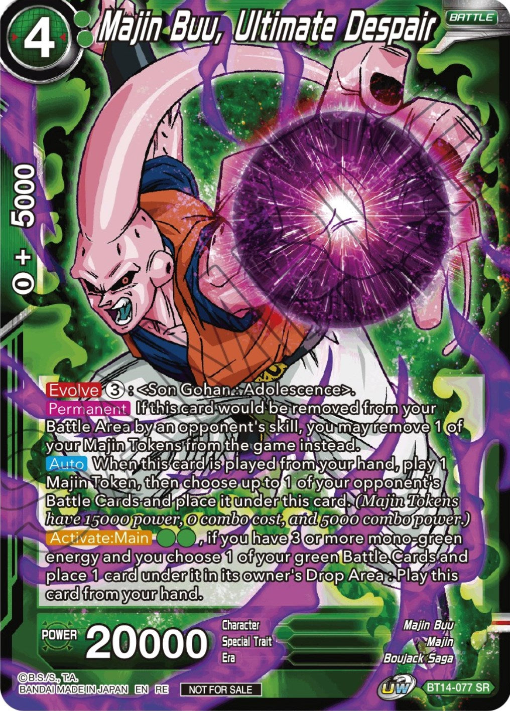 Majin Buu, Ultimate Despair (Championship Selection Pack 2023 Vol.2) (Silver Foil) (BT14-077) [Tournament Promotion Cards] | Odin's Place