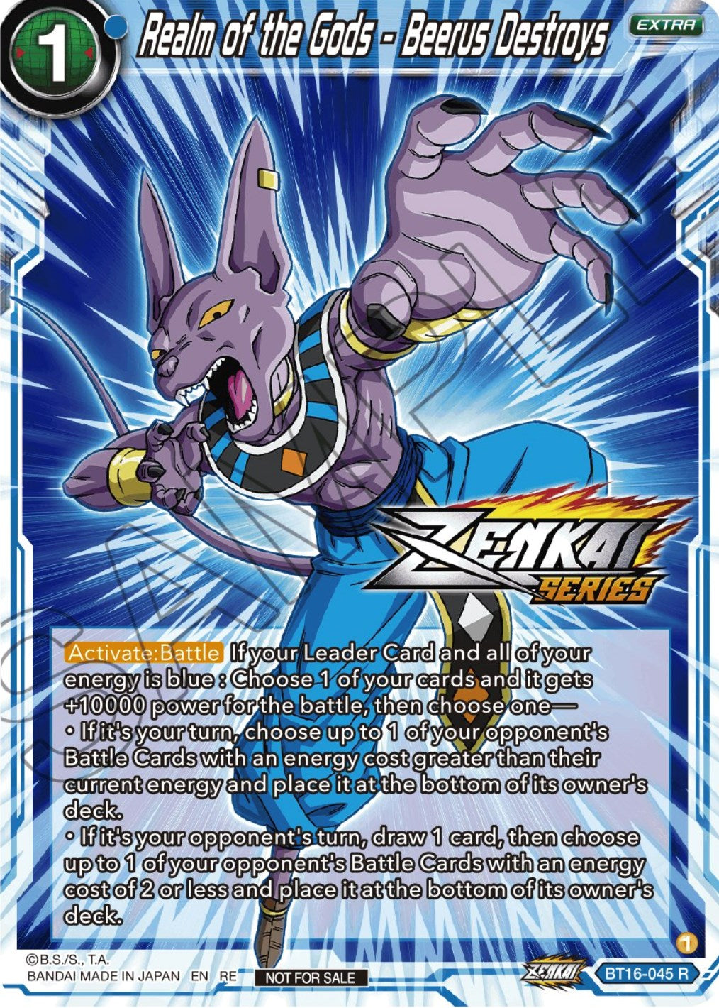 Realm of the Gods - Beerus Destroys (Event Pack 12) (BT16-045) [Tournament Promotion Cards] | Odin's Place