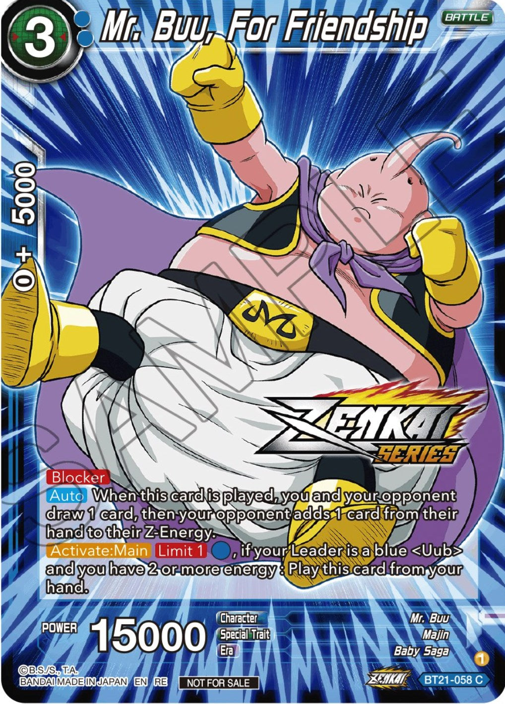 Mr. Buu, For Friendship (Event Pack 12) (BT21-058) [Tournament Promotion Cards] | Odin's Place